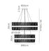 Kade Black Band 2 Tier Chandelier